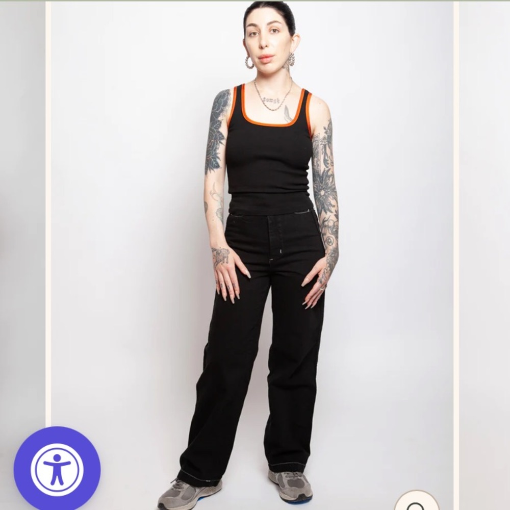 Gravel and Gold Painter pants in Raven Black, fits sz 8/10